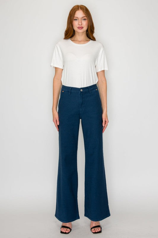 Artemis Vintage AT2112WDNV - TUMMY CONTROL HIGH RISE WIDE FLARE Jeans - Sleekdenim.com