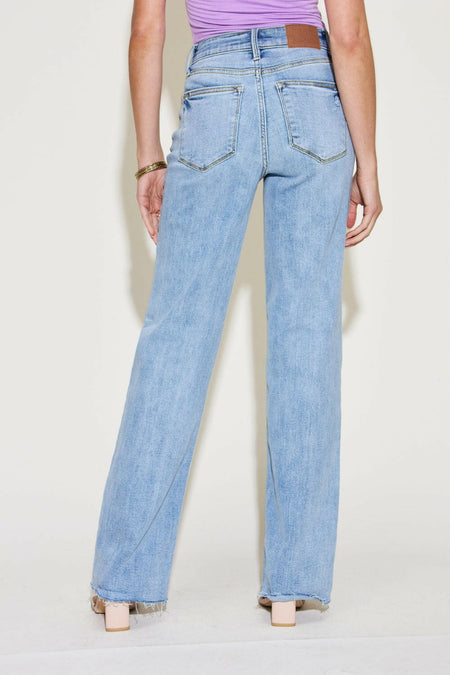 Judy Blue Full Size V Front Waistband Straight Jeans | Sleekdenim.com