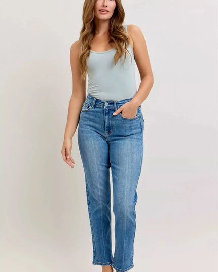 Judy Blue High-Waisted Straight-Leg Jeans - Sleekdenim.com