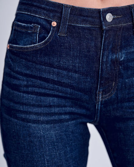 AT1041HSKD High Rise Skinny Jeans - Sleekdenim.com