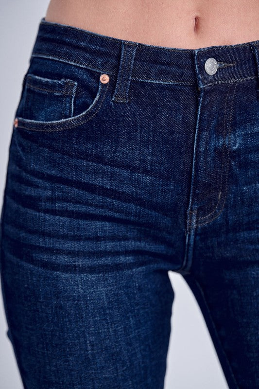 AT1041HSKD High Rise Skinny Jeans - Sleekdenim.com