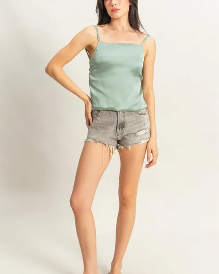 HYFVE Satin Back Tie Detail Cami - Sleekdenim.com