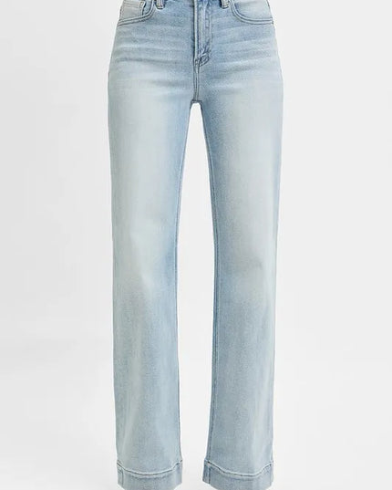 RISEN Full Size Run High Rise Straight Jeans - Sleekdenim.com