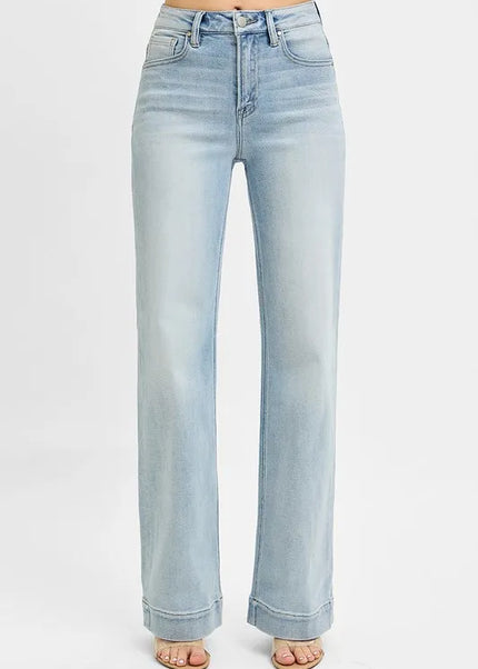 RISEN Full Size Run High Rise Straight Jeans - Sleekdenim.com