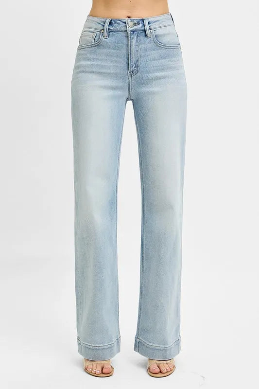RISEN Full Size Run High Rise Straight Jeans - Sleekdenim.com