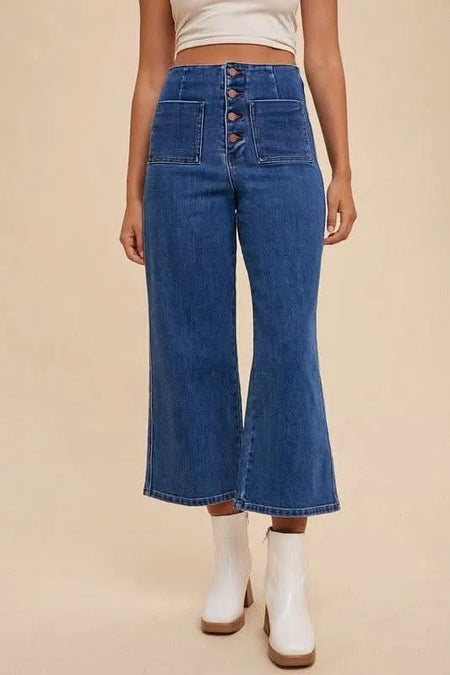 Annie Wear Button Fly High Waist Jeans - Sleekdenim.com