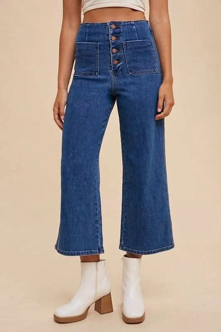 Annie Wear Button Fly High Waist Jeans - Sleekdenim.com