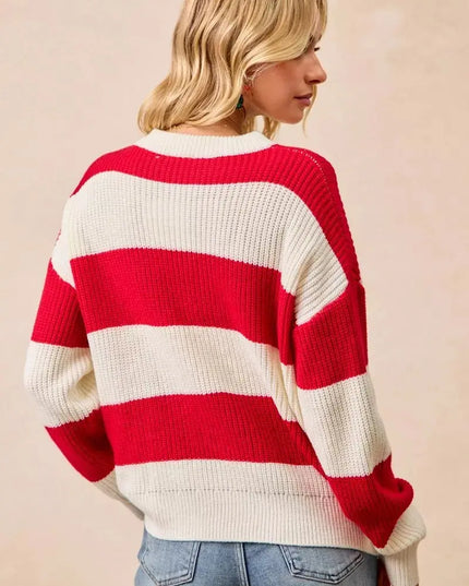 BiBi Christmas Merry Lettering Sweater - Sleekdenim.com