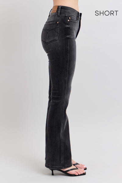 Judy Blue High Waist Tummy Control Black Bootcut Denim Jeans 88787 – Sleekdenim.com.