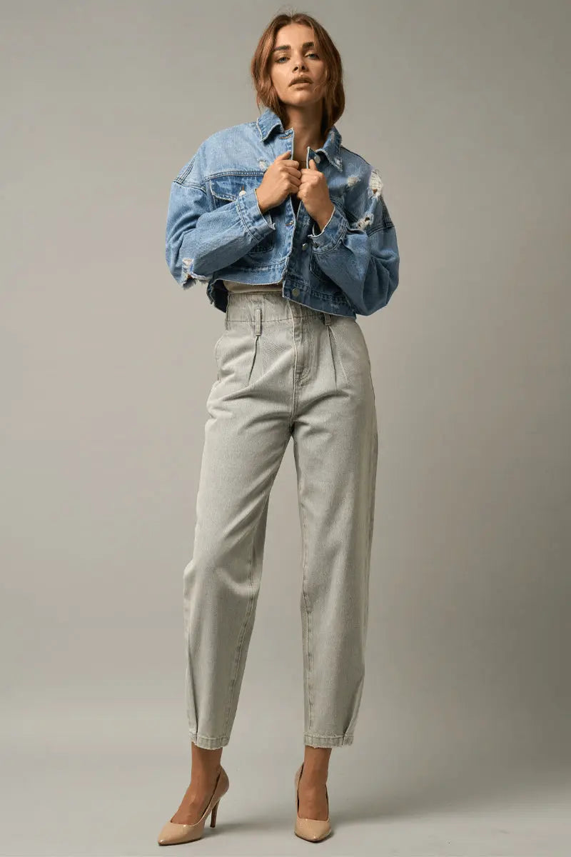 HIGH RISE BALLOON JEANS - Sleekdenim.com