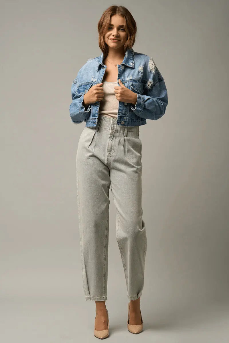 HIGH RISE BALLOON JEANS - Sleekdenim.com