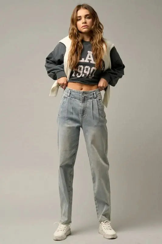 HIGH WAIST BALLOON JEANS - Sleekdenim.com