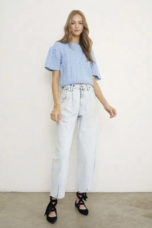 High Rise Balloon Slouch Jeans - Sleekdenim.com