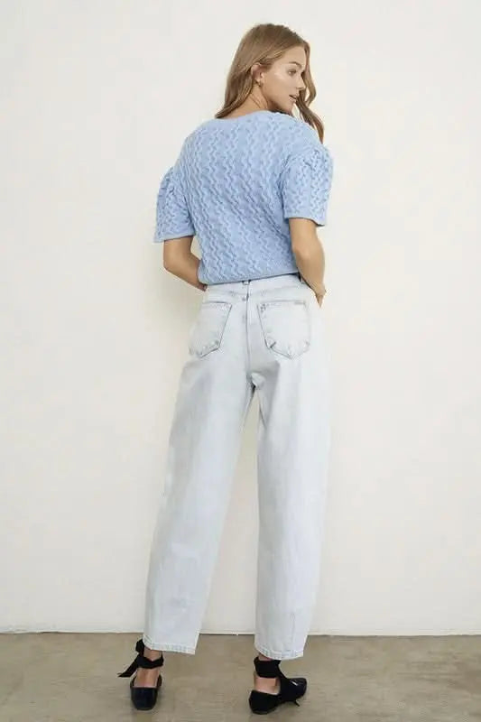 High Rise Balloon Slouch Jeans - Sleekdenim.com