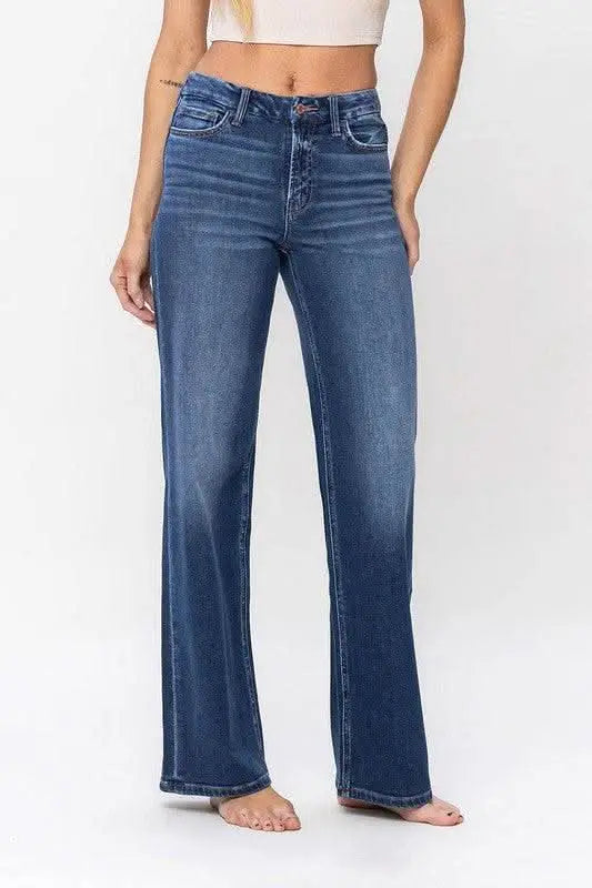 High Rise Loose Fit Jeans - Sleekdenim.com