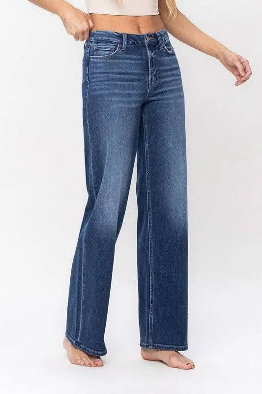 High Rise Loose Fit Jeans - Sleekdenim.com