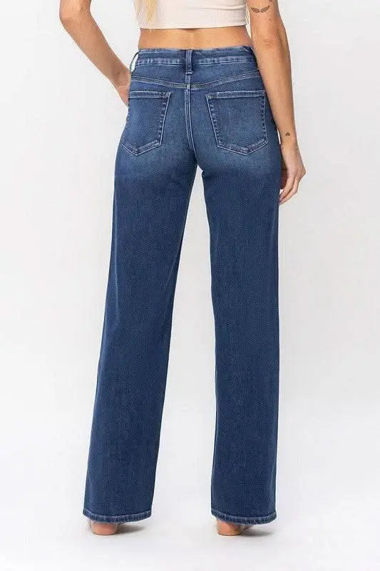 High Rise Loose Fit Jeans - Sleekdenim.com