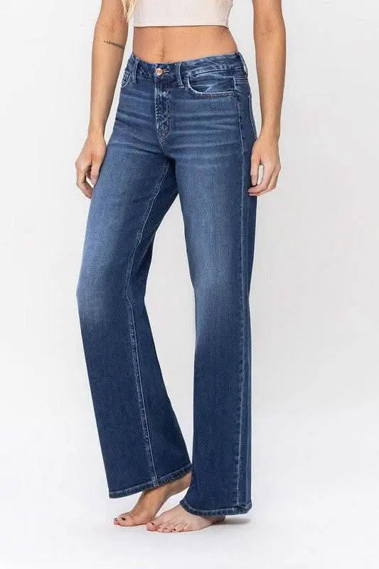 High Rise Loose Fit Jeans - Sleekdenim.com