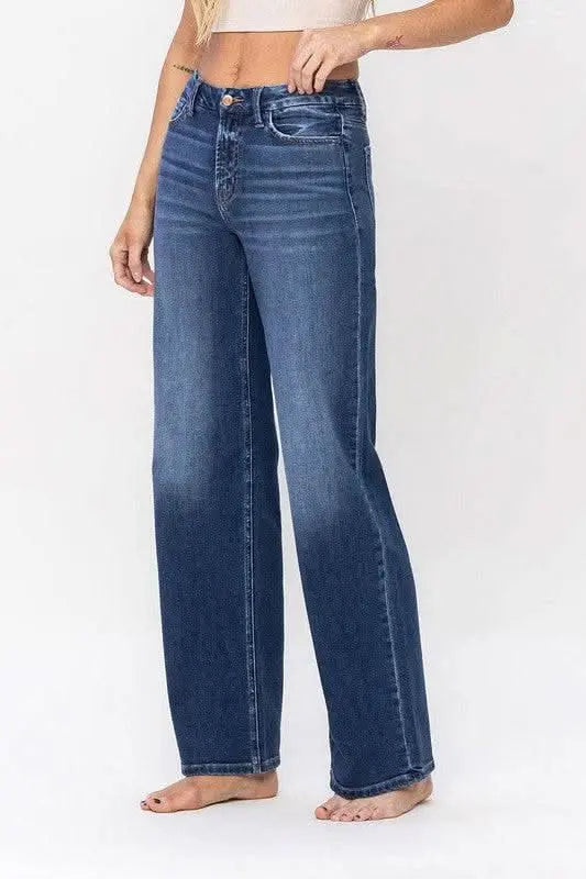 High Rise Loose Fit Jeans - Sleekdenim.com