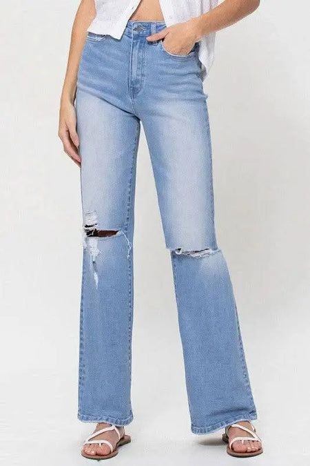 High Rise Vintage Flare Jeans - Sleekdenim.com