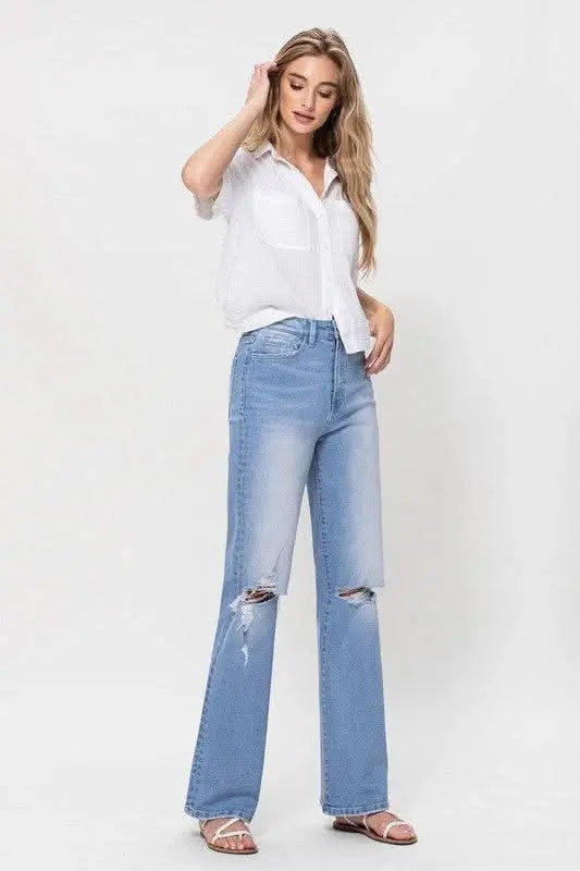 High Rise Vintage Flare Jeans - Sleekdenim.com