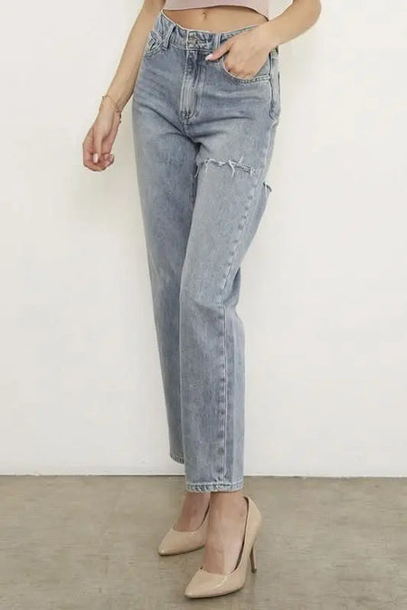 High Waist Straight Jeans - Sleekdenim.com