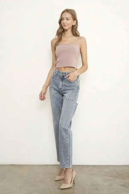 High Waist Straight Jeans - Sleekdenim.com