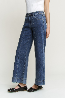 Mica Denim High Rise Front Seam Wide Leg - Sleekdenim.com
