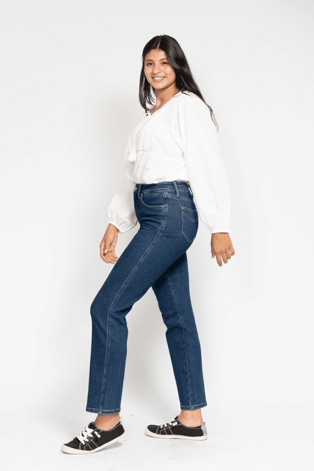 Judy Blue Mckenzie High Rise Tummy Control Top Straight Regular & Plus Sizes | sleekdenim.com | Sleekdenim.com