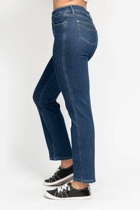 Judy Blue Mckenzie High Rise Tummy Control Top Straight Regular & Plus Sizes | sleekdenim.com | Sleekdenim.com