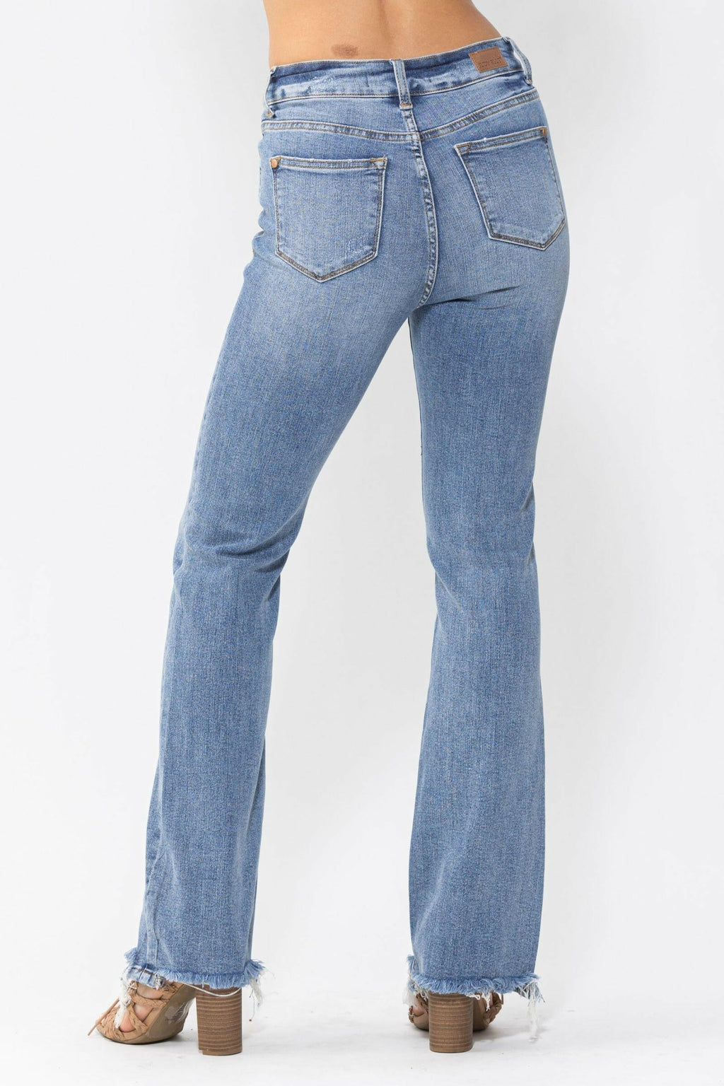 Judy Blue High Waist Double Button Bootcut Jeans | Sleekdenim.com