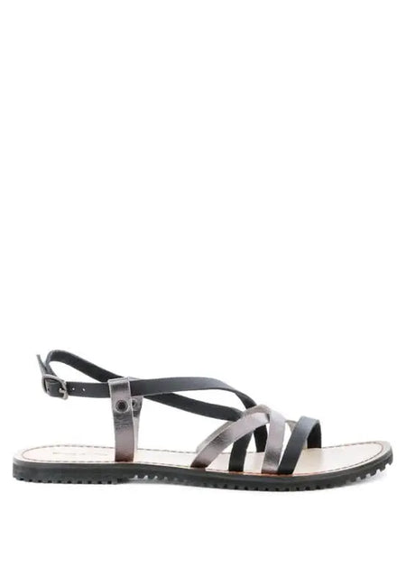 JUNE STRAPPY FLAT LEATHER SANDALS - Sleekdenim.com