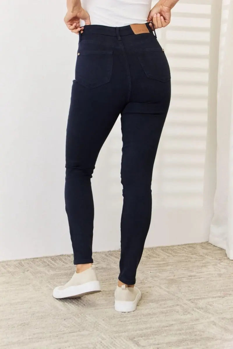 Judy Blue Full Size Garment Dyed Tummy Control Skinny Jeans - Sleekdenim.com