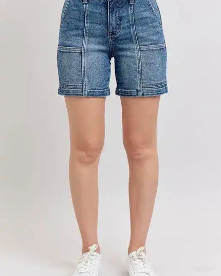 Judy Blue Full Size High Rise Denim Shorts - Sleekdenim.com
