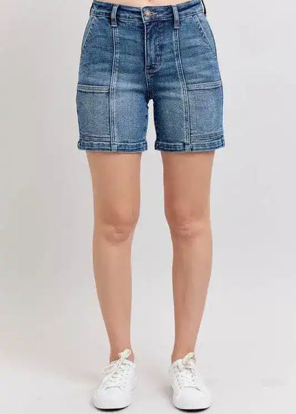 Judy Blue Full Size High Rise Denim Shorts - Sleekdenim.com