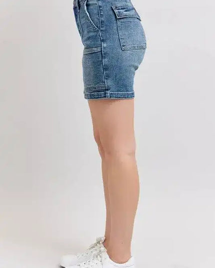 Judy Blue Full Size High Rise Denim Shorts - Sleekdenim.com