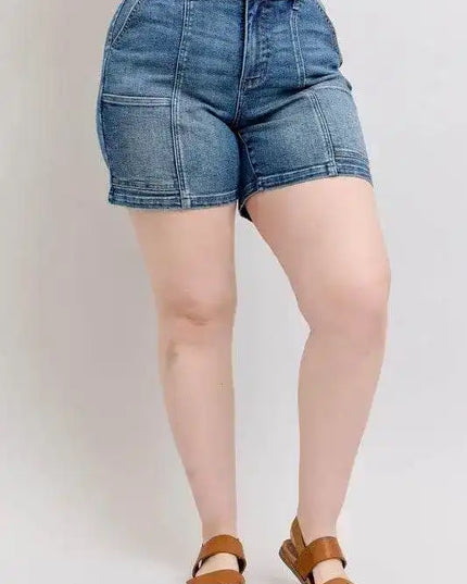 Judy Blue Full Size High Rise Denim Shorts - Sleekdenim.com