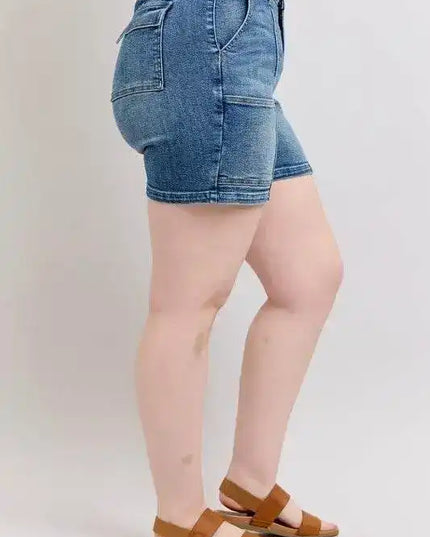 Judy Blue Full Size High Rise Denim Shorts - Sleekdenim.com