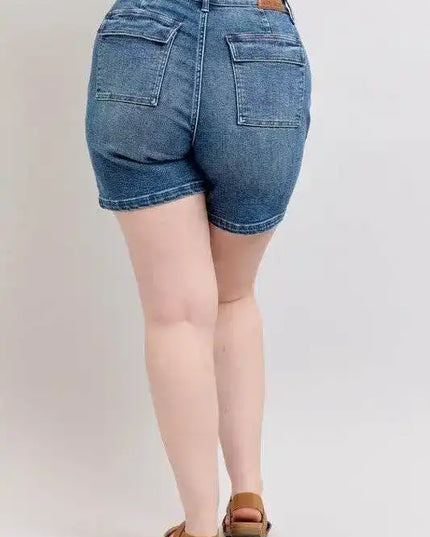 Judy Blue Full Size High Rise Denim Shorts - Sleekdenim.com