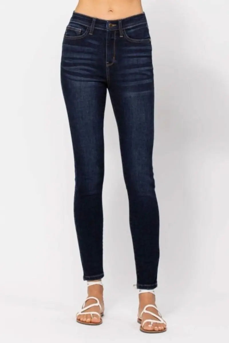 Judy Blue Full Size High Waist Handsand Skinny Jeans - Sleekdenim.com