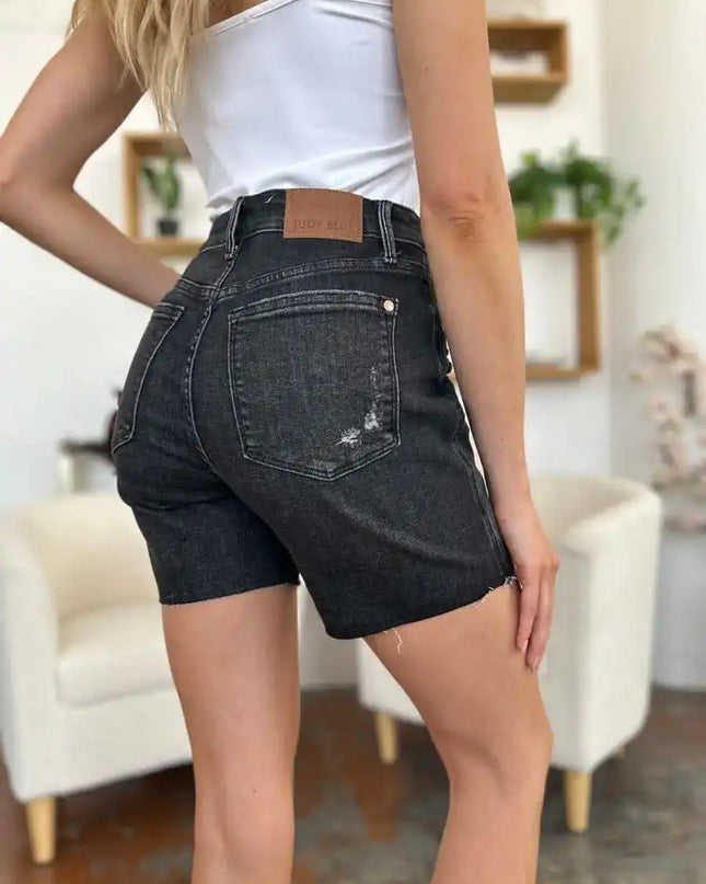 Judy Blue Full Size High Waist Rigid Magic Denim Shorts - Sleekdenim.com