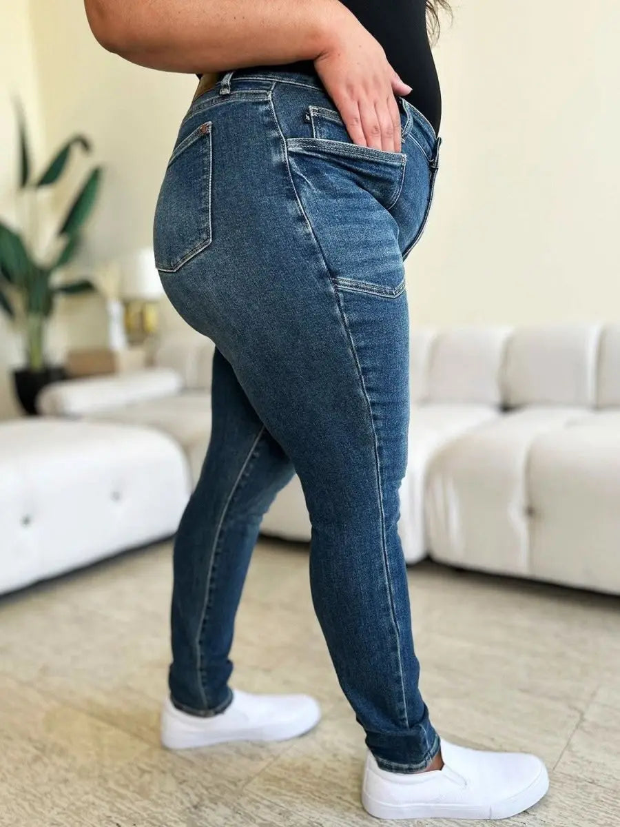 Judy Blue Full Size High Waist Skinny Jeans - Sleekdenim.com