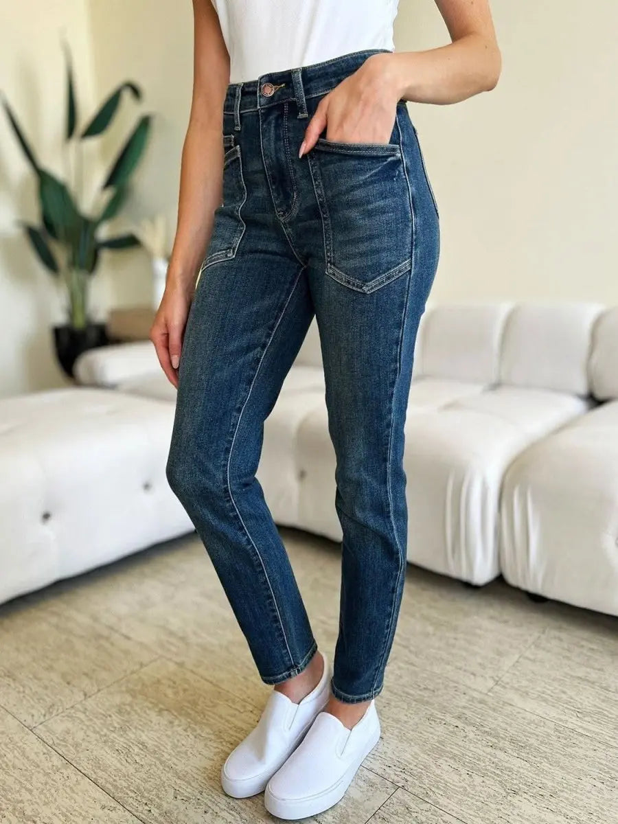 Judy Blue Full Size High Waist Skinny Jeans - Sleekdenim.com