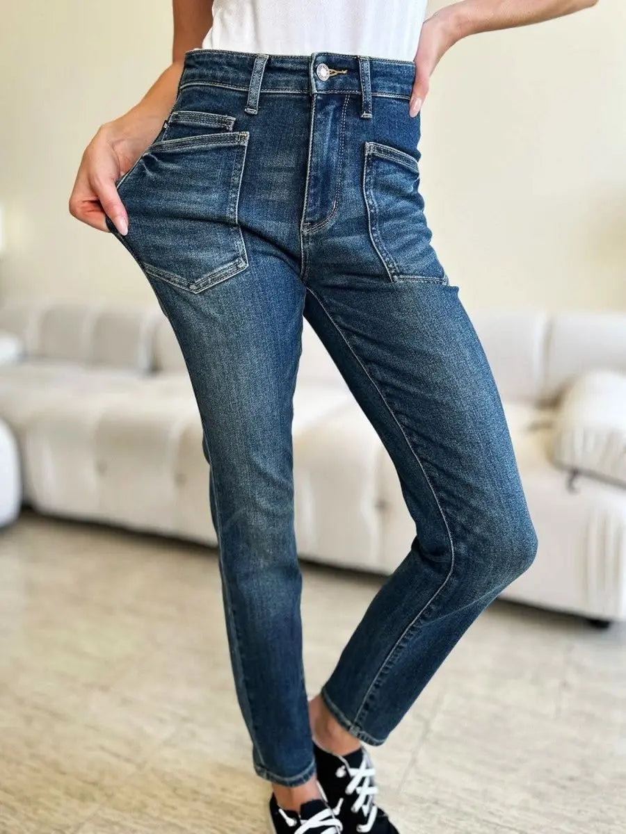 Judy Blue Full Size High Waist Skinny Jeans - Sleekdenim.com