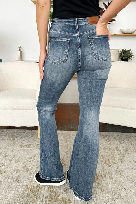 Judy Blue Full Size High Waist Tummy Control Flare Jeans - Sleekdenim.com