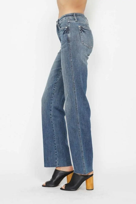 Judy Blue Full Size Tummy Control Straight Jeans - Sleekdenim.com