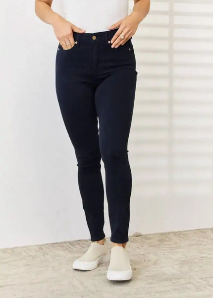 Judy Blue Garment Dyed High Rise Tummy Control Skinny Jeans 88791 - Sleekdenim.com