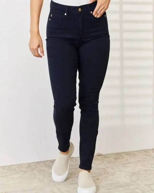 Judy Blue Garment Dyed High Rise Tummy Control Skinny Jeans 88791 - Sleekdenim.com