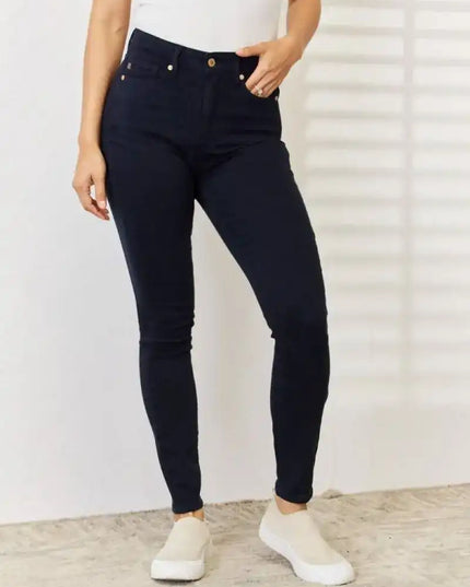 Judy Blue Garment Dyed High Rise Tummy Control Skinny Jeans 88791 - Sleekdenim.com