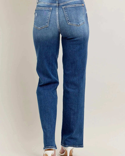 Judy Blue High Waist 90's Straight Leg Denim Jeans 82392 - Sleekdenim.com